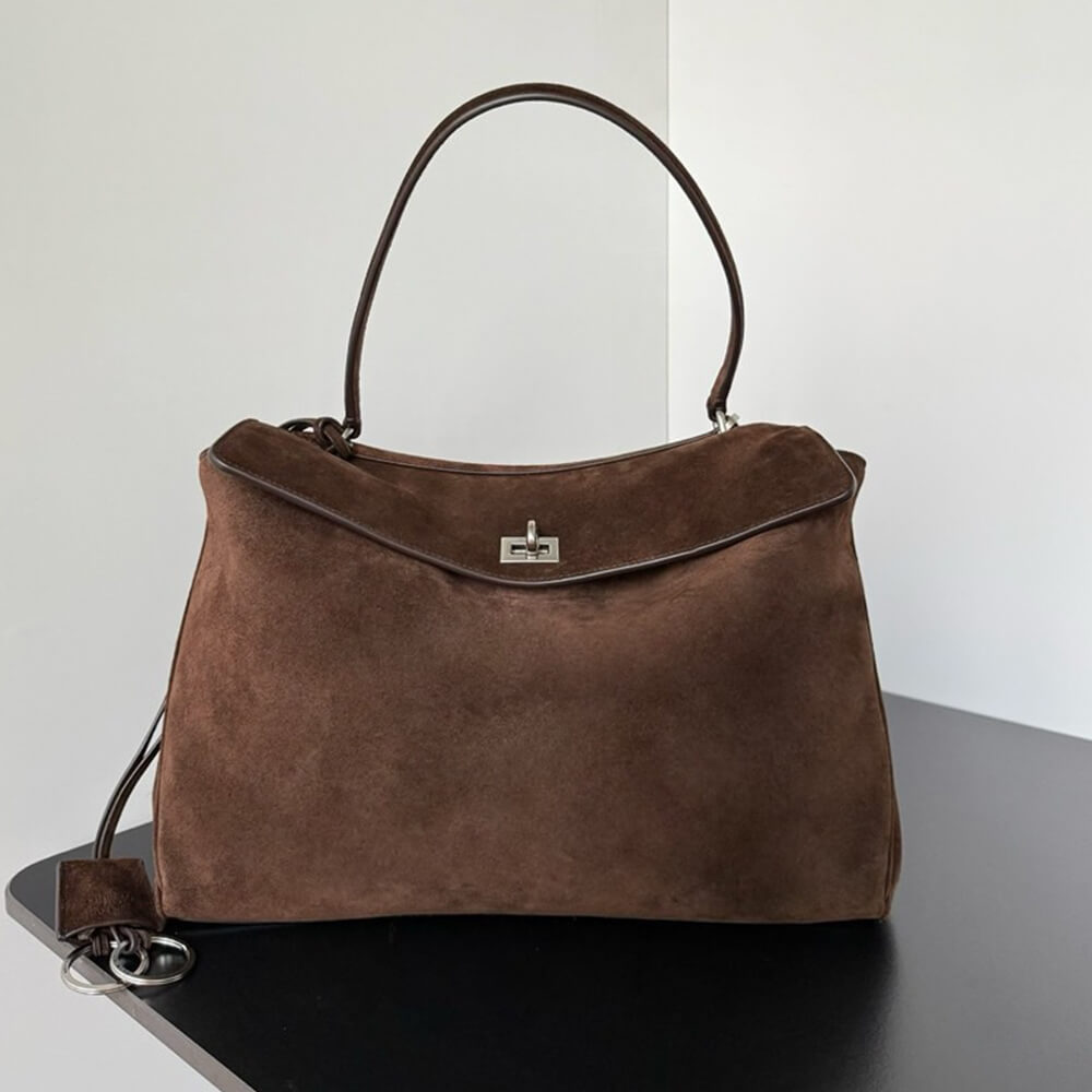 Balenciaga Rodeo Handbag Medium Suede(HIGH-END GRADE)
